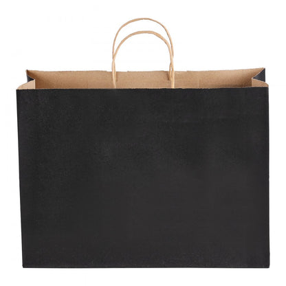 XD-H02 - Eco-Friendly Kraft Paper Bags with Handles, 50 Pcs, 16x6x12 in
