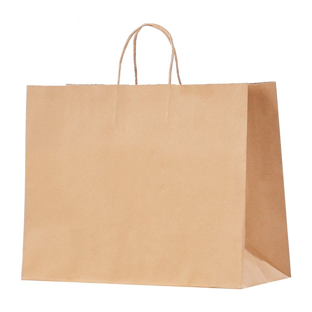 XD-B01 - Durable 16x6x12 Eco-Friendly Kraft Paper Bags, 50-Pack