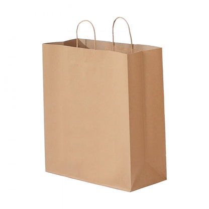 XD-H07 - 100Pcs Recyclable Kraft Paper Bags 18x7x19 with Handles