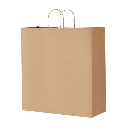 XD-H07 - 100Pcs Recyclable Kraft Paper Bags 18x7x19 with Handles