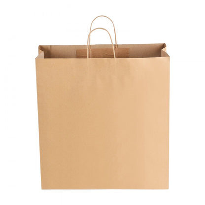 XD-H07 - 100Pcs Recyclable Kraft Paper Bags 18x7x19 with Handles