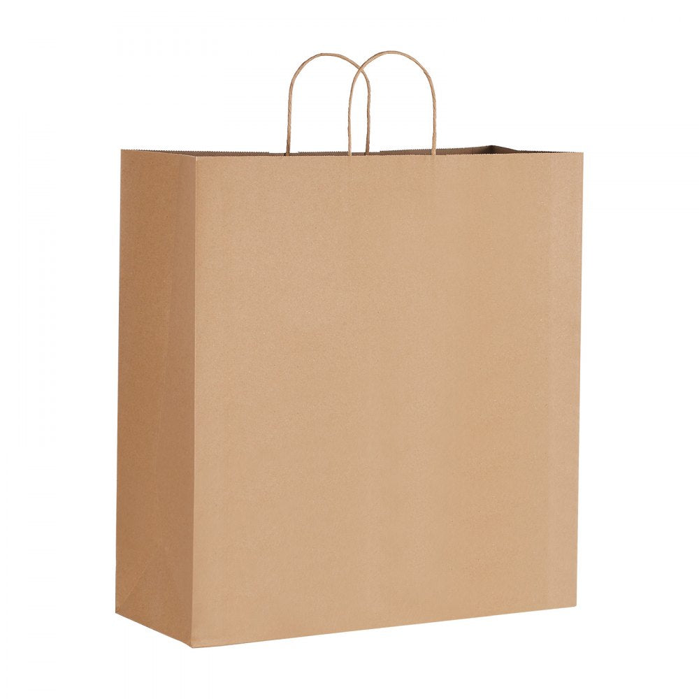 XD-H07 - 100Pcs Recyclable Kraft Paper Bags 18x7x19 with Handles