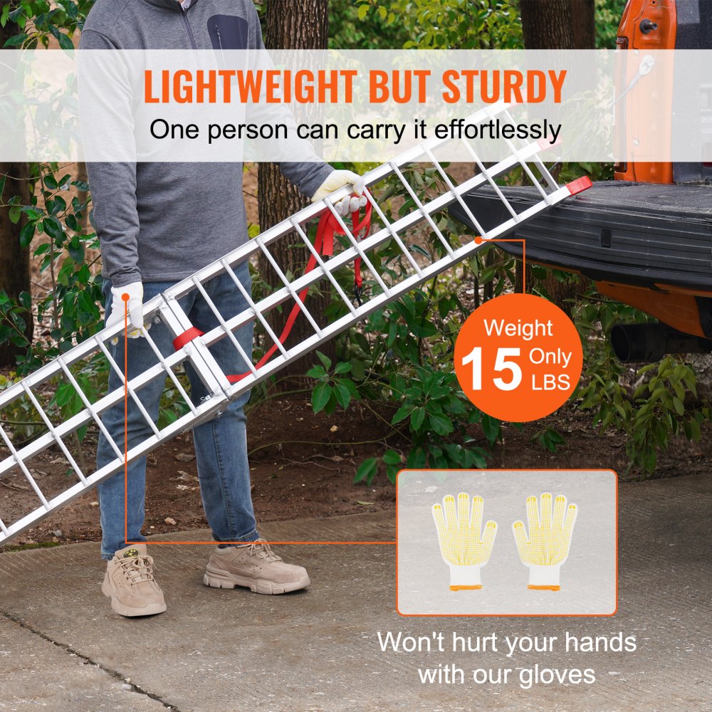 ATV-002-1 - 750lbs Aluminum Folding Motorcycle Ramp for Trucks and Trailers