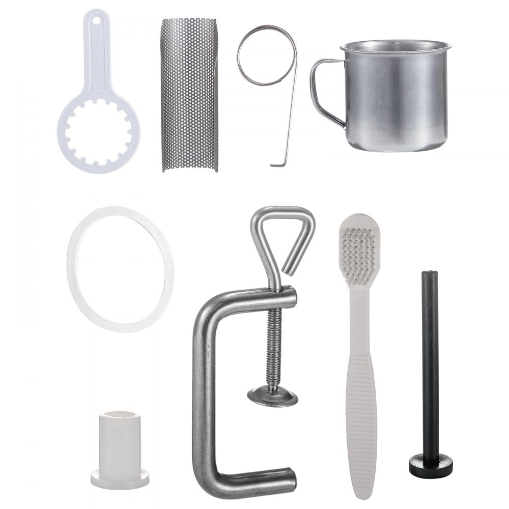 010867217621 - Stainless Steel Wheatgrass Juicer with Suction and Clamp Base