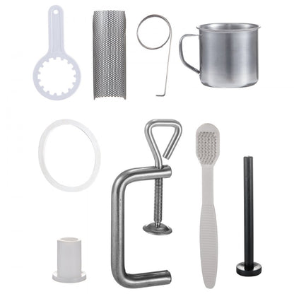 010867217621 - Stainless Steel Wheatgrass Juicer with Suction and Clamp Base