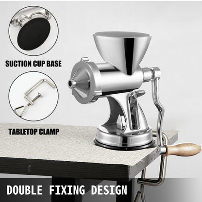 010867217621 - Stainless Steel Wheatgrass Juicer with Suction and Clamp Base