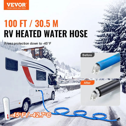 SRTHRV100-US - Heated 100ft Water Hose for RVs, -45°F Safe Flow
