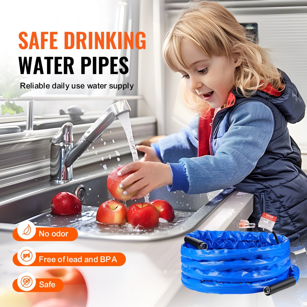 SRTHRV30-US - 30ft Heated Drinking Water Hose for RVs, Kink-Free & Durable