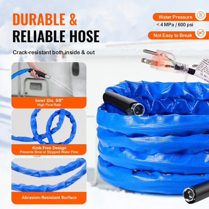 SRTHRV30-US - 30ft Heated Drinking Water Hose for RVs, Kink-Free & Durable