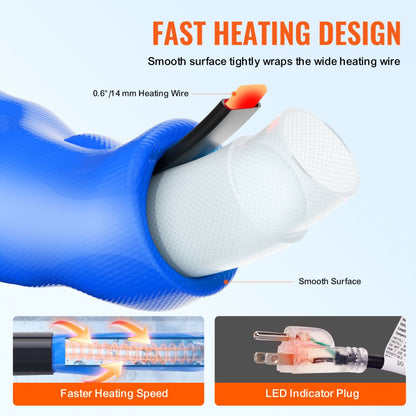 SRTHRV50-US Heated 50ft Water Hose - Frost Protection to -45°F