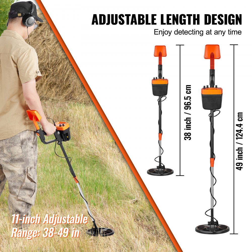 TS156A - Waterproof 8-Inch Metal Detector with LCD Display and Adjustable Modes