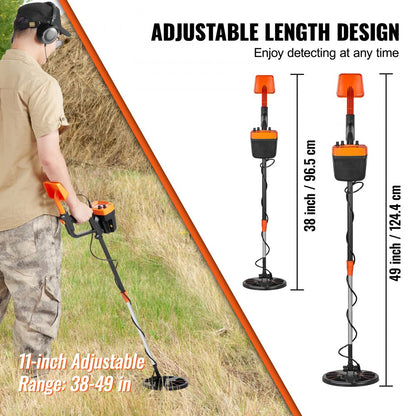 TS156A - Waterproof 8-Inch Metal Detector with LCD Display and Adjustable Modes