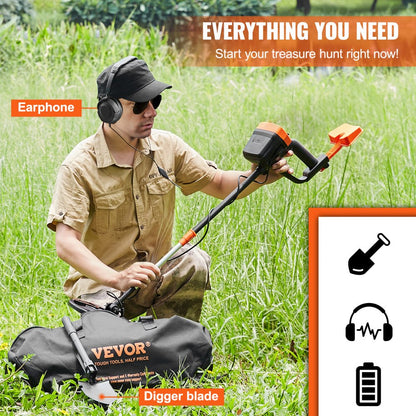 TS156A - Waterproof 8-Inch Metal Detector with LCD Display and Adjustable Modes