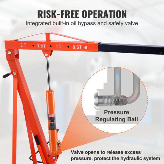 QJD-QDCB080A-00 - 8-Ton Hydraulic Long Ram Jack, 26"-46.1" Height Range