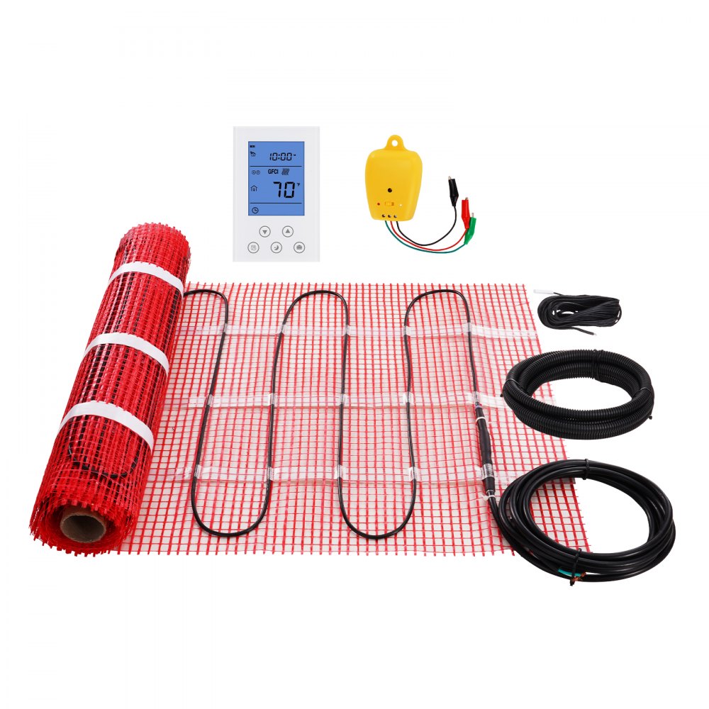 SHHM-12-20 - 20 Sq. Ft Electric Floor Heating Mat with Thermostat