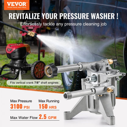 QXB-2 - 3100 PSI Vertical Pressure Washer Pump with 7/8" Shaft