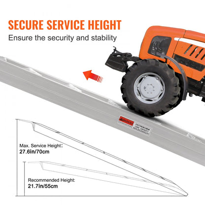 AGR-210-1838-1 - 72" Lightweight Aluminum Loading Ramps, 8810 lbs Capacity, 2 Pcs