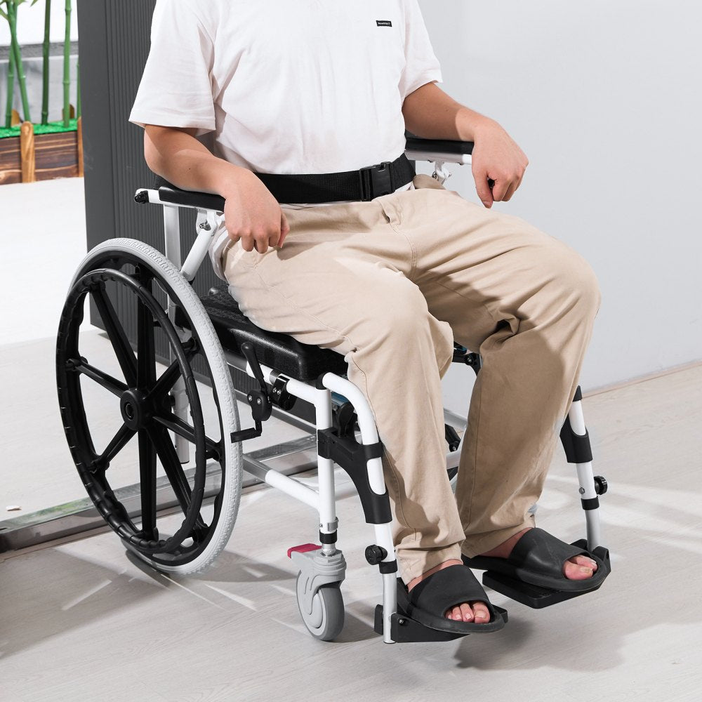 HFK-3301-24 - Versatile Shower Wheelchair with Cushioned Seat for 300 lbs
