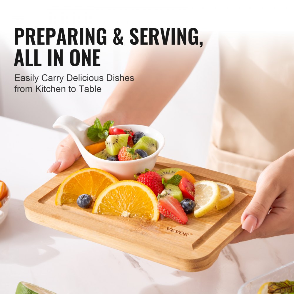BCB008 - Set of 3 Durable Bamboo Cutting Boards with Juice Groove