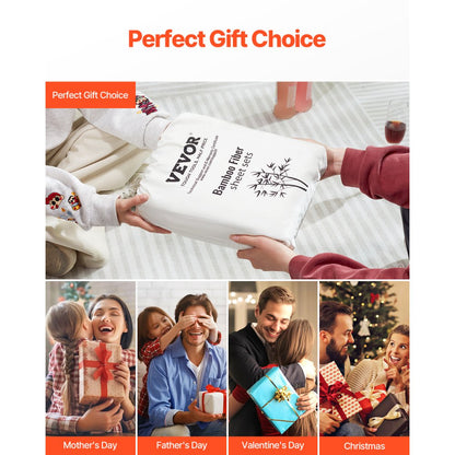 SYSH-BS01Q - 4-Piece Bamboo Queen Sheet Set, 16" Deep Pockets