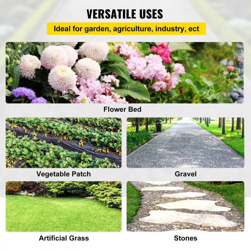 010885878485 - 6x300ft Durable Weed Barrier Fabric for Effective Plant Protection