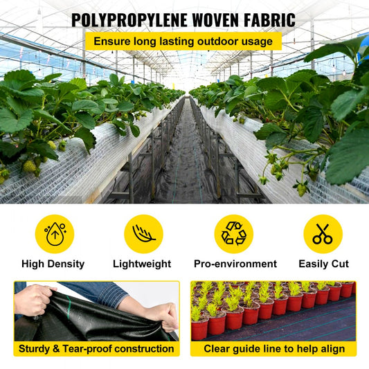 010291144664 - 6FT Durable Weed Barrier Fabric for Gardening & Landscaping