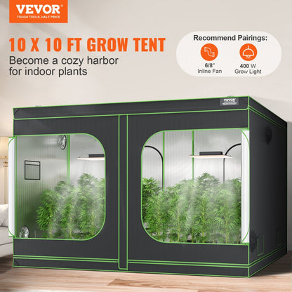 VVZZZP600D - Durable 10x10 Grow Tent with Easy Setup and Strong Frame