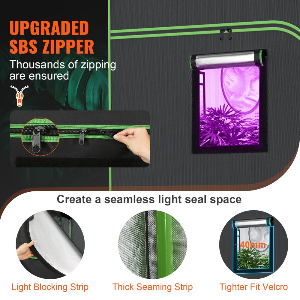 VVZZZP600D - Durable 10x10 Grow Tent with Easy Setup and Strong Frame