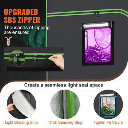 VVZZZP600D - Durable 10x10 Grow Tent with Easy Setup and Strong Frame
