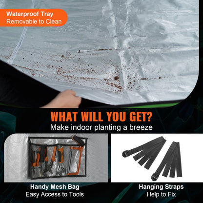 VVZZZP600D - Durable 10x10 Grow Tent with Easy Setup and Strong Frame