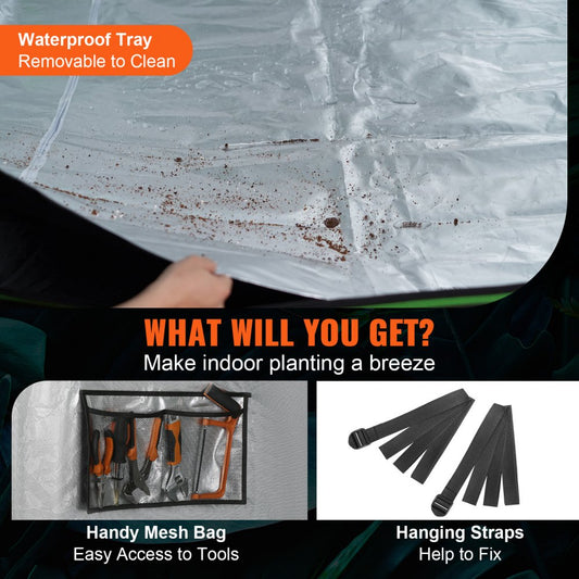 VVZZZP600D - Durable 10x10 Grow Tent with Easy Setup and Strong Frame