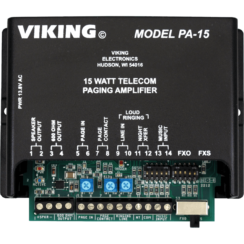 PA-15 - 15 Watt Loud Ringer & Paging Amplifier