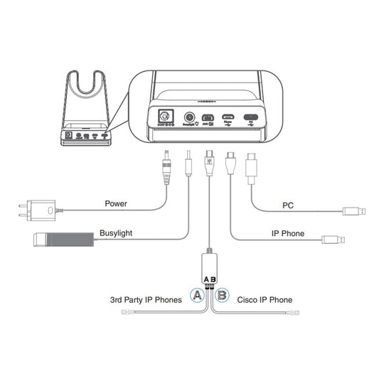 WH64-MONO-TEAMS - Yealink Wireless Mono Headset for Teams, 160m Range