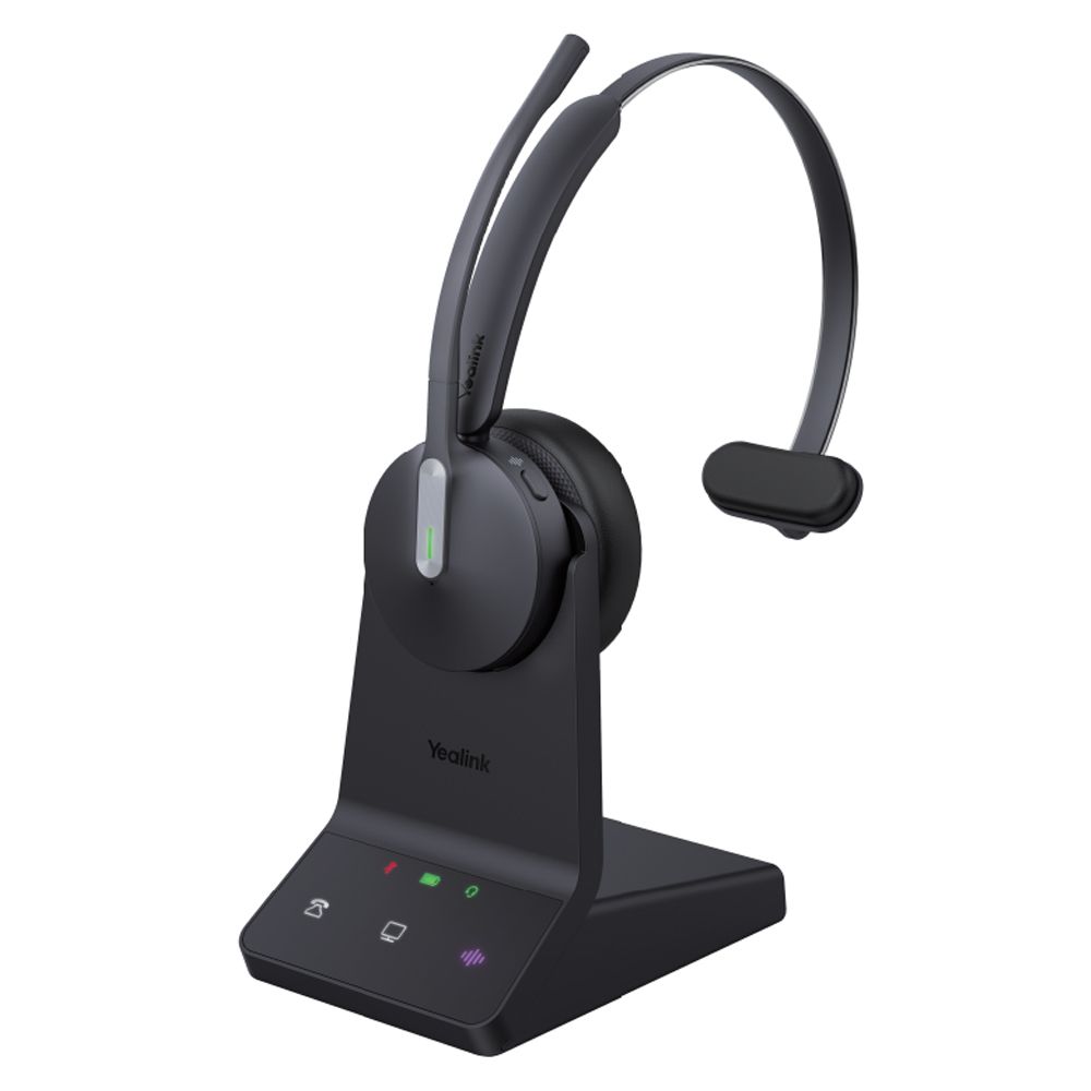 WH64-MONO-UC - Yealink WH64 Wireless Mono Headset with Noise-Canceling Technology