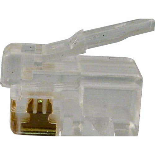 Vertical Cable 009-1024/44R-100 Cat 3 RJ22 Modular 4P 4C 50 Micro-inches Gold Plated Pack of 100