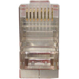 Vertical Cable 011-017-100 Cat 5E Shielded Modular Plug 8P 8C 50 Micor-inches Gold Plated (Pack of 100)