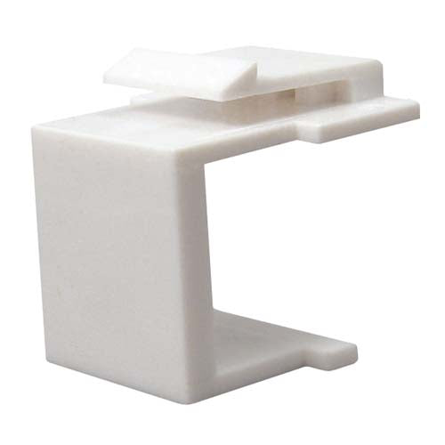 Vertical Cable 037-327WH Blank Keystone Insert White