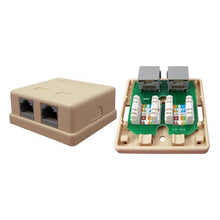 Vertical Cable 038-354IV 2-Port Surface Mount Box with CAT5E Jack Ivory (Pack of 50)