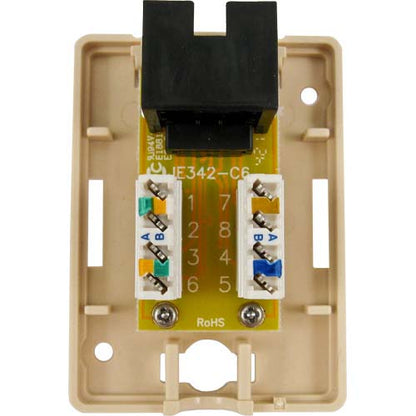 Vertical Cable 038-356IV 1-Port Surface Mount Box with CAT6 Jack Ivory (Pack of 50)