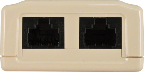 Vertical Cable 038-358IV 2-Port Surface Mount Box with CAT6 Jack Ivory (Pack of 50)