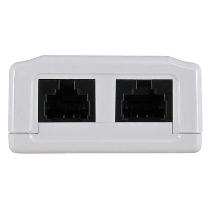 Vertical Cable 038-359WH 2-Port Surface Mount Box with CAT6 Jack White (Pack of 50)