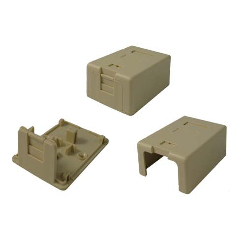 Vertical Cable 039-357IV/D 1-Port Surface Mount Box W/Dust Cover Ivory UL