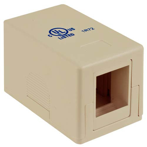 Vertical Cable 039-357IV 1-Port Surface Mount Box No Jack Ivory (Pack of 50)