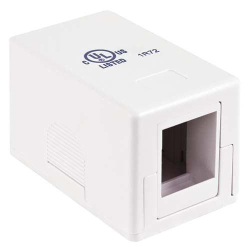 Vertical Cable 039-358WH 1-Port Surface Mount Box No Jack White (Pack of 50)