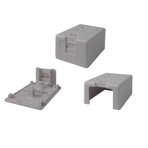 Vertical Cable 039-358WH/D 1-Port Surface Mount Box W/Dust Cover UL White