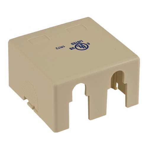 Vertical Cable 039-360IV 2 Port Surface Mount Box No Jack Ivory (Pack of 50)