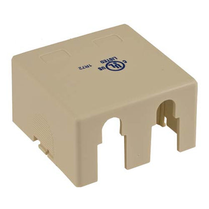 Vertical Cable 039-360IV 2 Port Surface Mount Box No Jack Ivory (Pack of 50)