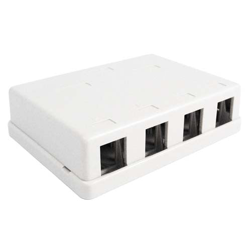 Vertical Cable 039-362WH 4-Port Surface Mount Box No Jack White (Pack of 50)