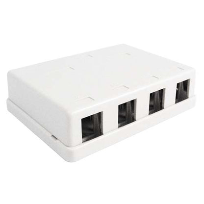 Vertical Cable 039-362WH 4-Port Surface Mount Box No Jack White (Pack of 50)