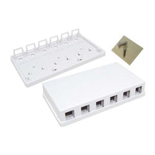 Vertical Cable 039-365WH 6-Port Surface Mount Box No Jack White (Pack of 50)